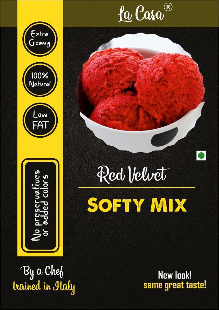 La Casa Red Velvet Icecream Softy Mix, Pouch