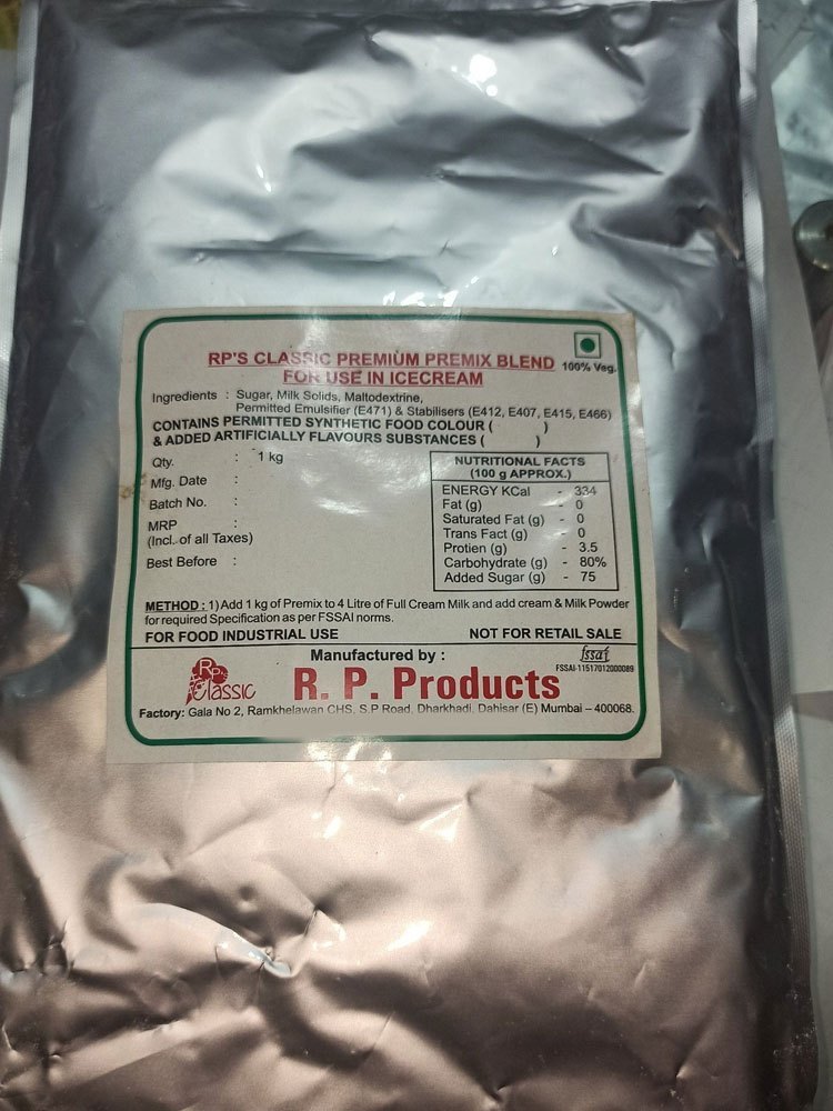 Powder Ice Cream Classic Premium Premix