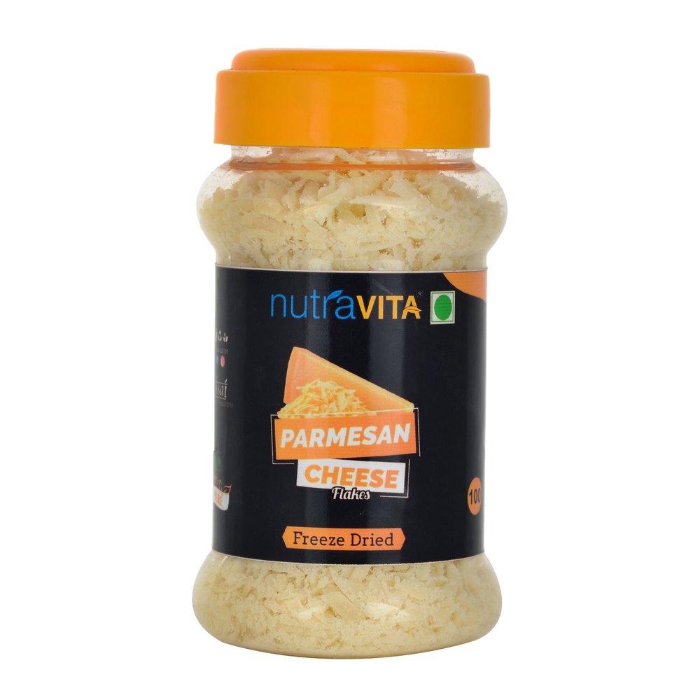Nutra-Vita Grated Parmesan Cheese Flakes Freeze Dried, For Home, Restaurants, Quantity Per Pack: 100, 200 G