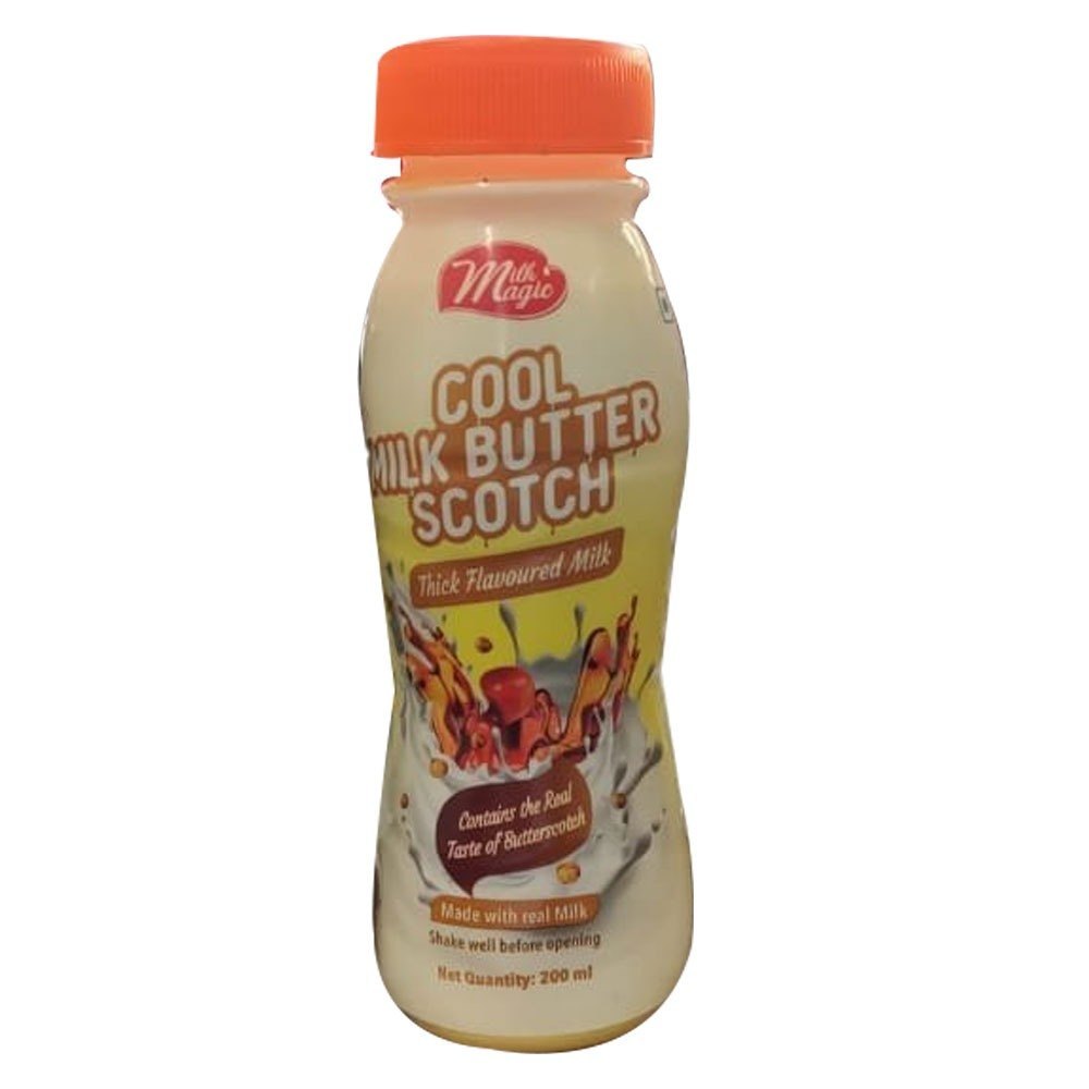 Flavour: Chocolate Milk Magic Cool Butter Scotch Thick Flavoured Milk, 200 ml, Packaging Type: Bottle