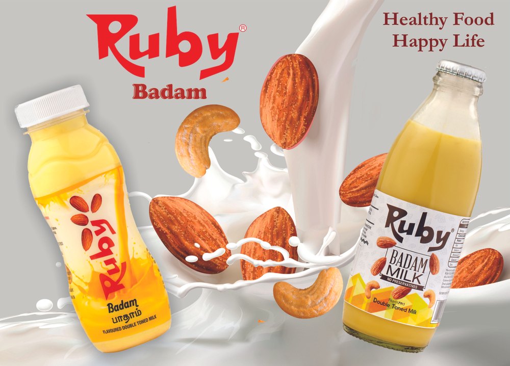Ruby Badam Flavoured Milk, Packing Type: Pp Bottle, Packaging Size: 200ml
