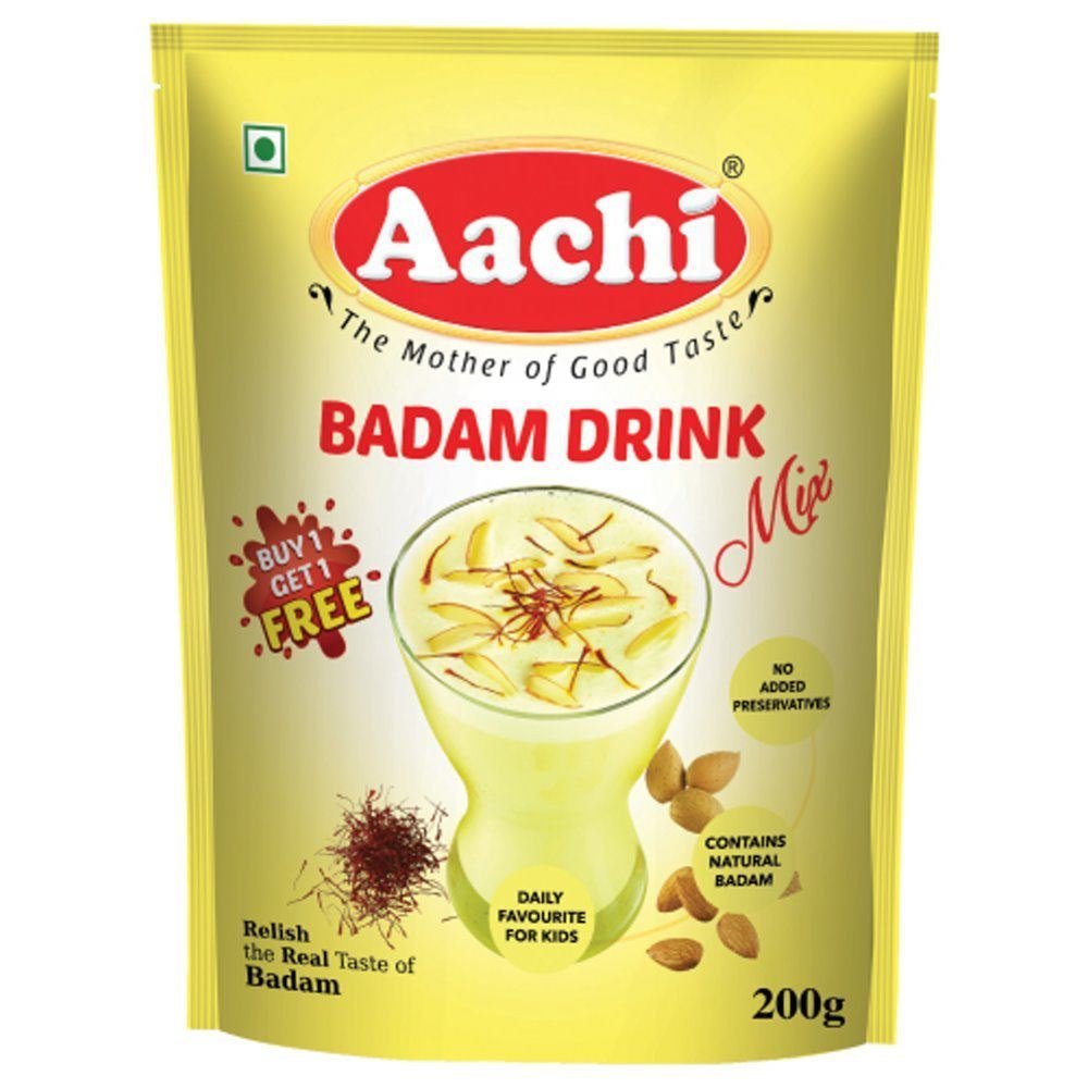 Almonds Aachi Badam Drink Mix, 200G, Packaging Type: Packet