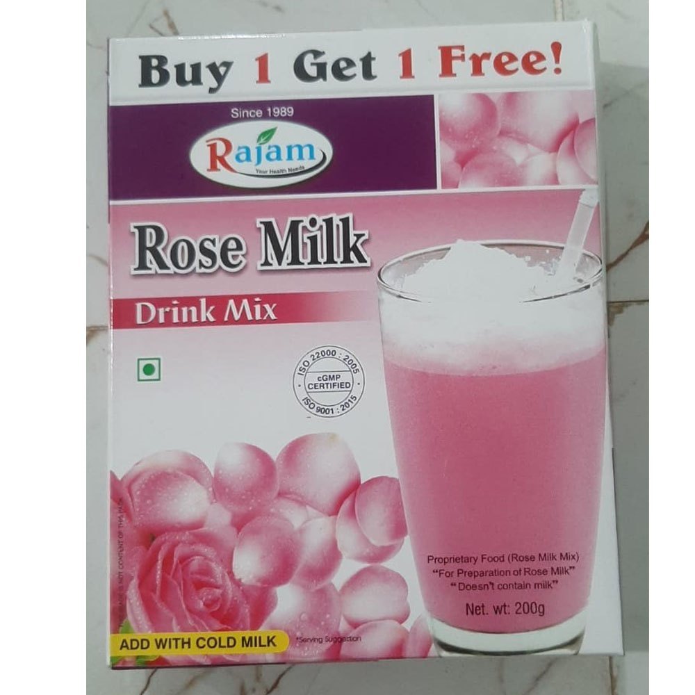 Rajam Rose Milk Drink Mix, Packaging Size: 200gm, Packaging Type: Box