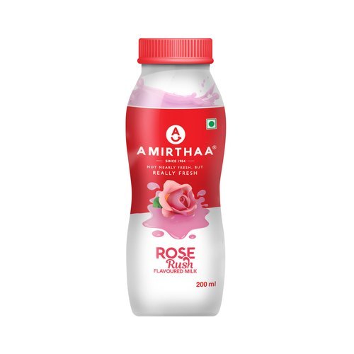 Amirthaa Rose Rush Flavoured Milk, 200 ml, Packaging Type: Bottle