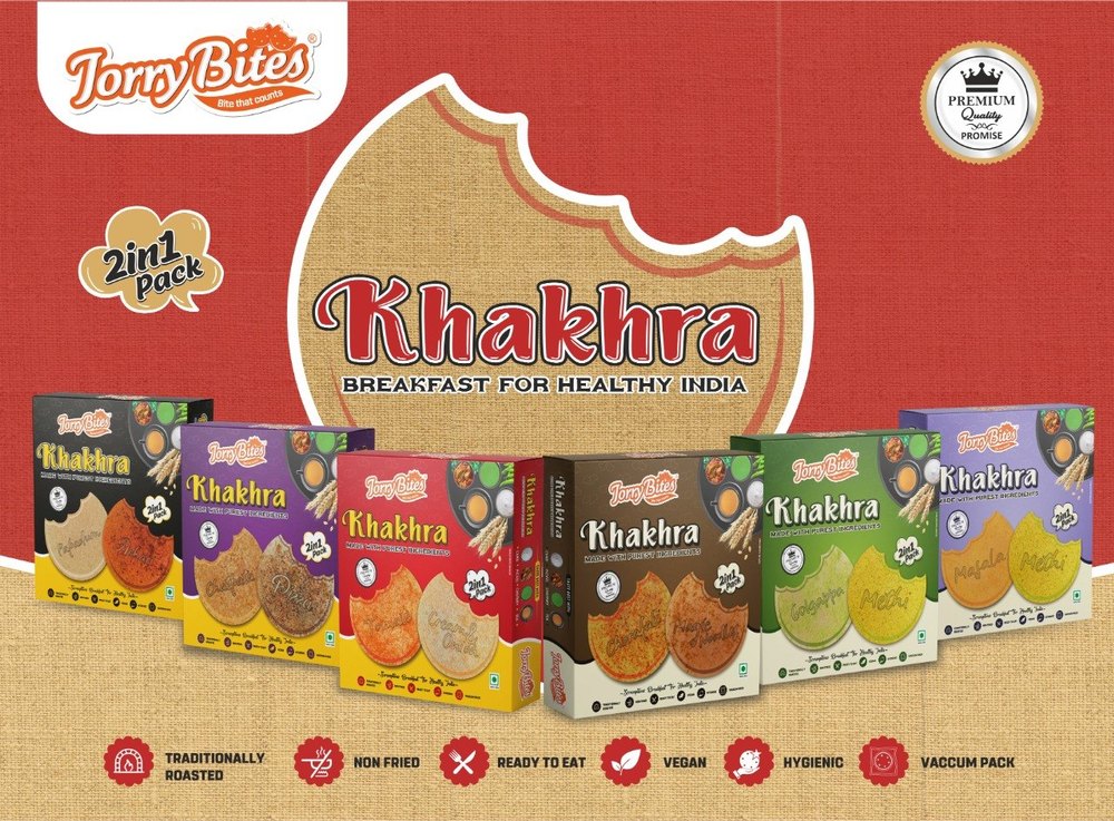JORRYBITES Gujarat Flavoured Khakhra, 6 Months, Packaging Size: 200gm