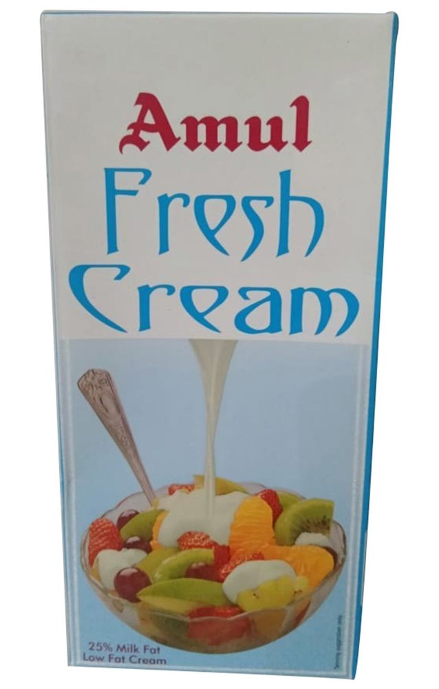 Dry Place Milk Amul Fresh Cream, For Cooking, Weight: 1 Litre