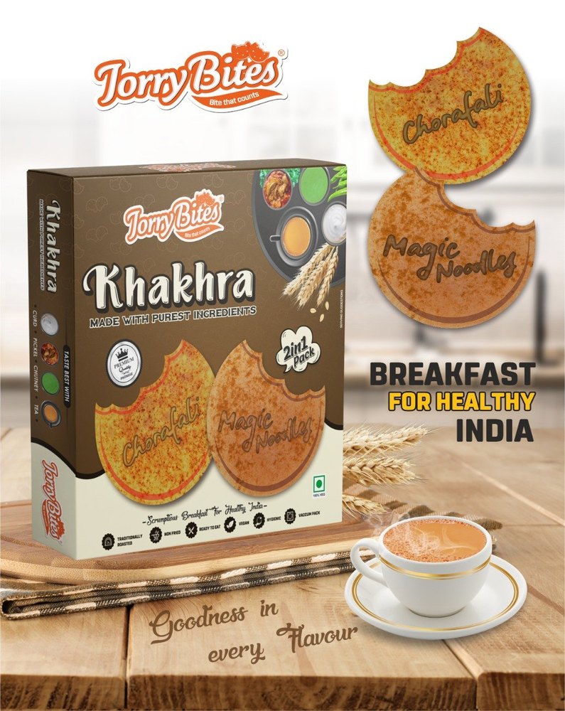 JORRYBITES Gujarat Chorafali Khakhra - Noodles Khakhra, 6 Months, Packaging Size: 200 G