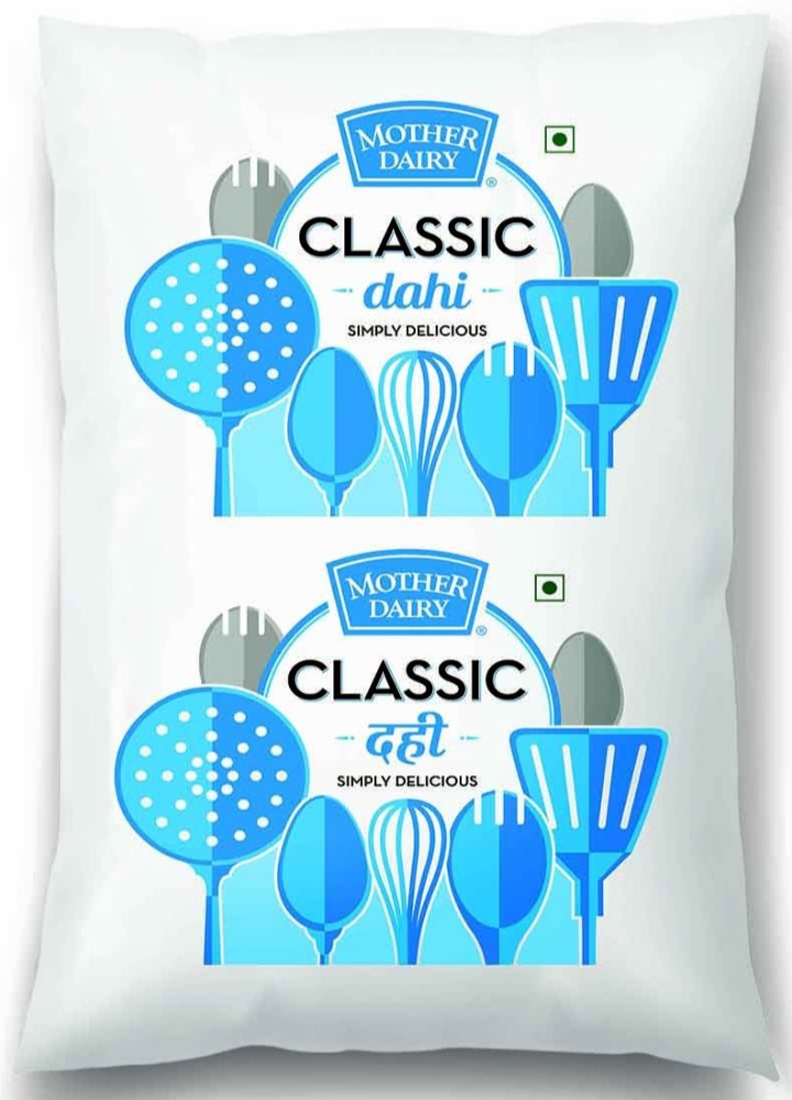 Refrigerated Mother Dairy Toned Curd (Dahi) 1kg for Restaurant