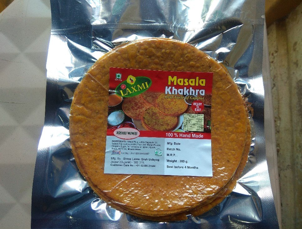SHREE LAXMI Gujarat Masala Khakhra, Packaging Type: Packet