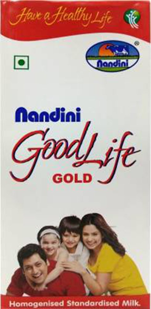 Pasteurized Nandini Good life UHT Gold Tetra Milk 1ltr for Home Purpose, Shelf Life: 180 Days