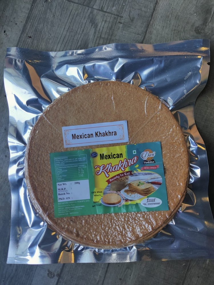 MP Round Mexican Khakhra, Packaging Type: Packet, Packaging Size: 200 Gm