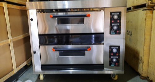 Stainless Steel Electric Janshakti Bakery 2 Deck 4 Tray Baking Oven, Bread
