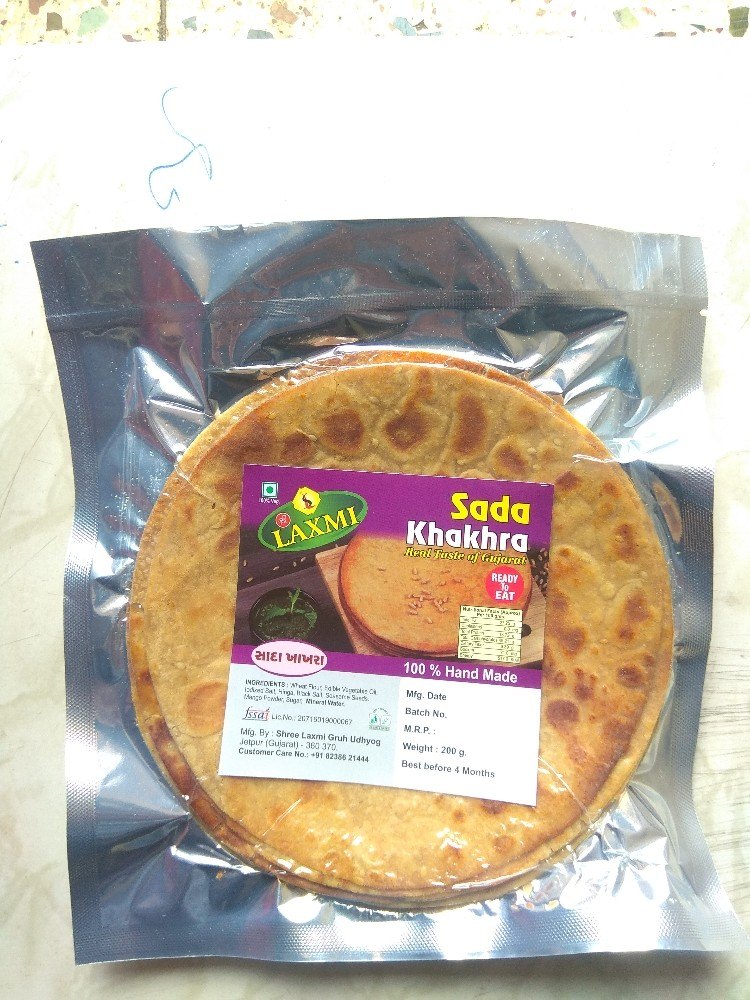SHREE LAXMI Gujarat Plain sada Khakhra, Packaging Type: Packet