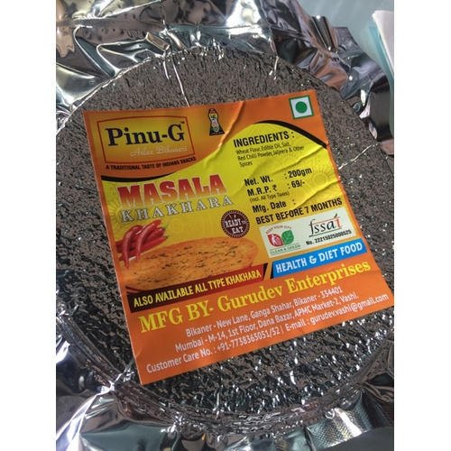 PINU-G RAJASTHAN JEERA KHAKHRA, 9 Months Of Packing, Packaging Size: 200GM