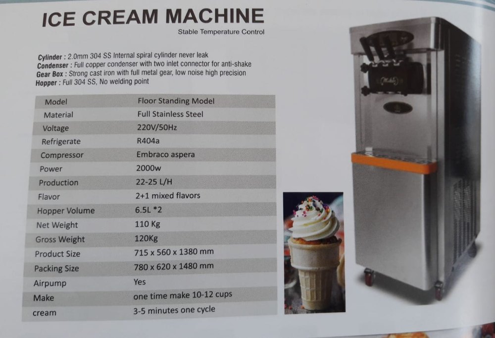 Loose Ice Cream Softy Making Machine, Model Type: Floor Model