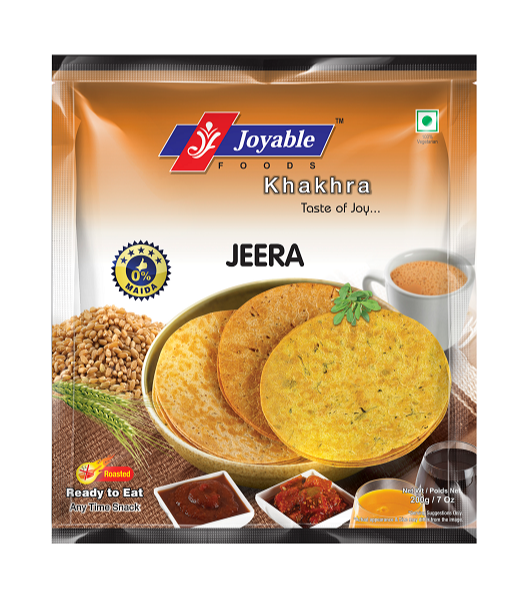 Joyable Rajkot Jeera Khakhra, Packaging Type: Vacuum Pack, Packaging Size: 180GM