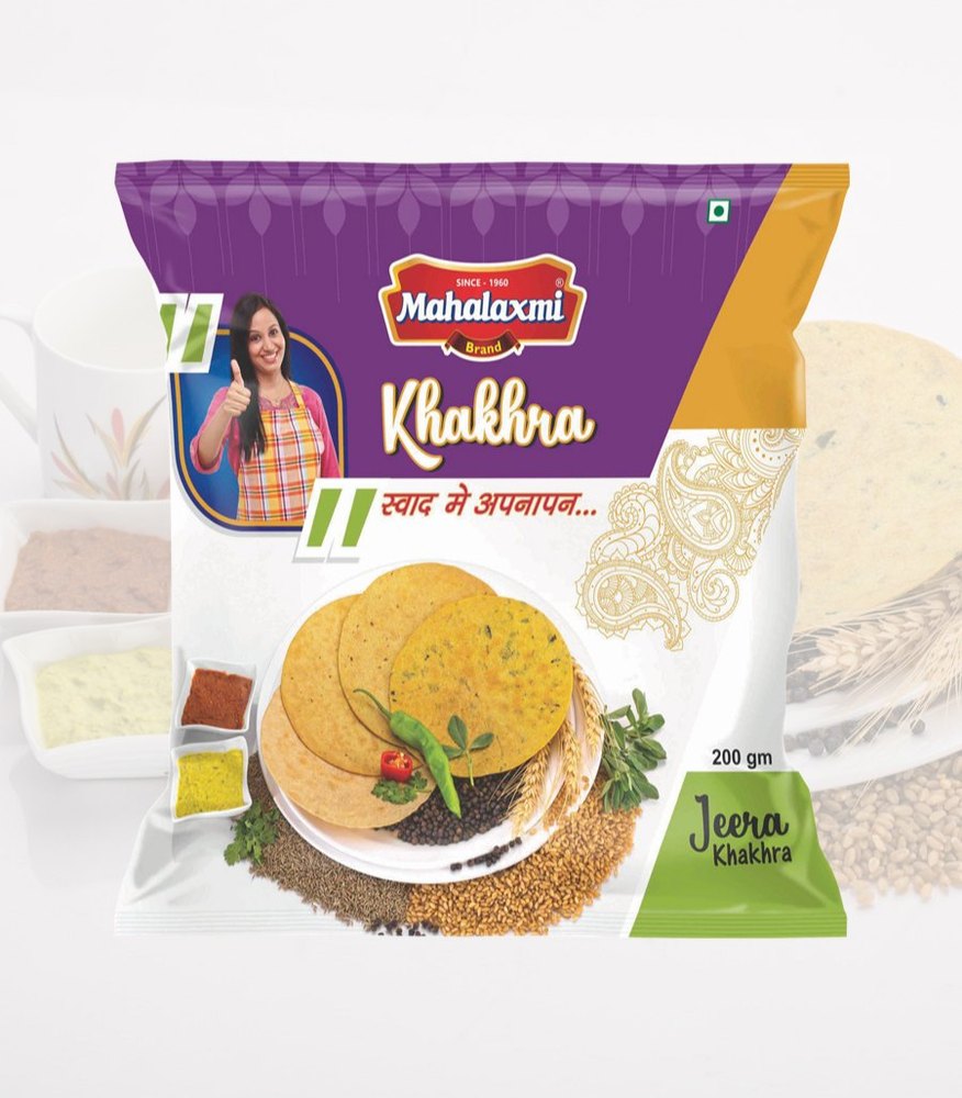 Mahalaxami Khakhra Jeera Khakhar, Packaging Type: Packet