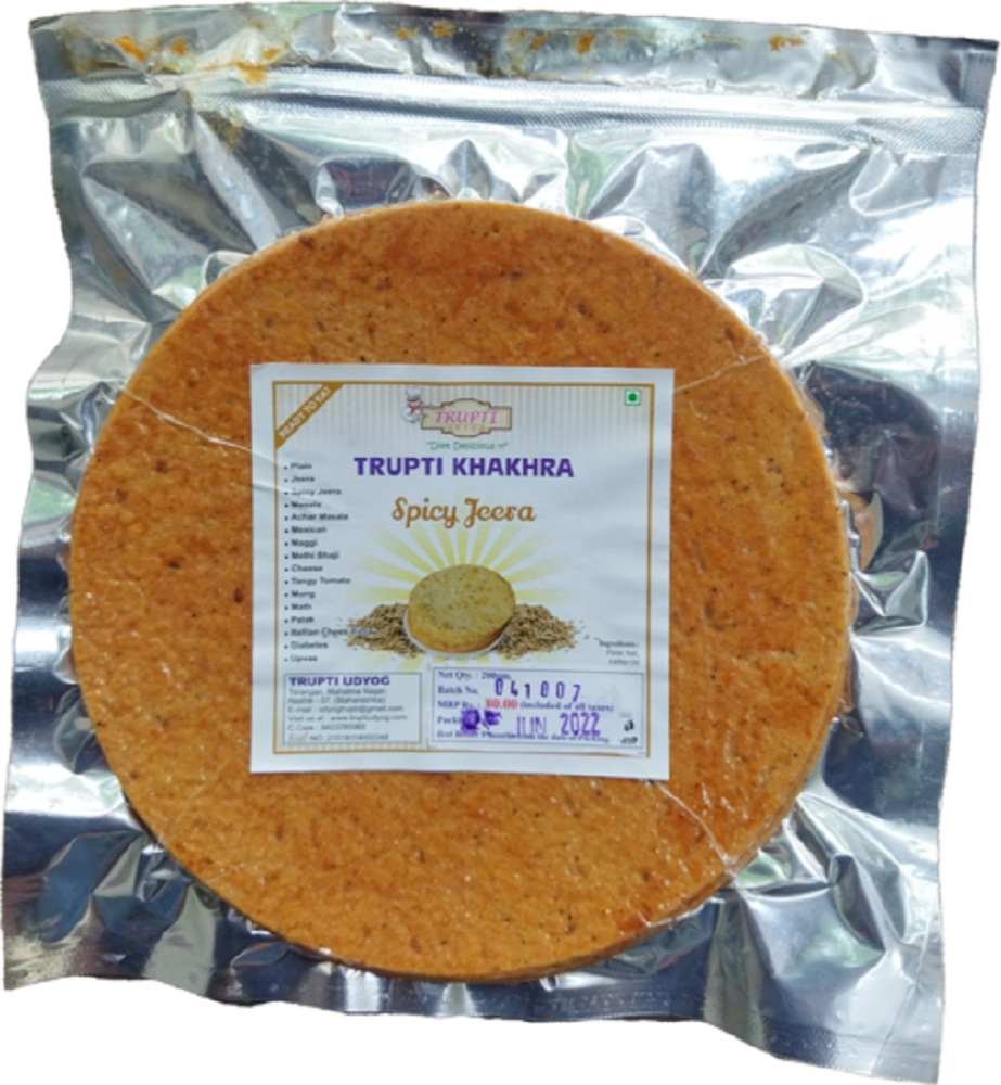 Trupti Round Spicy Jeera Khakhra, 12 Months, Packaging Size: 6 Piece