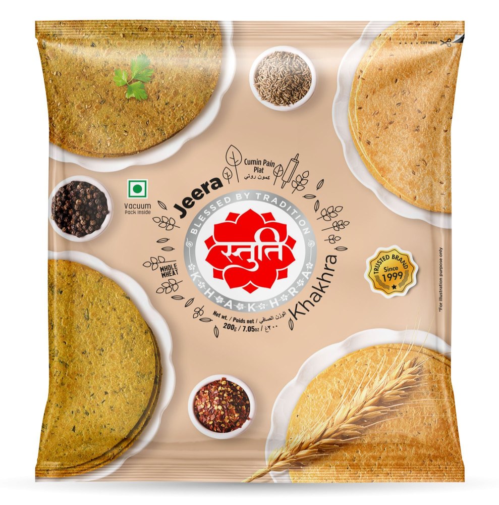 Stuti Jeera Khakhra, 5 Months From Packaging Date, Packaging Size: 200g