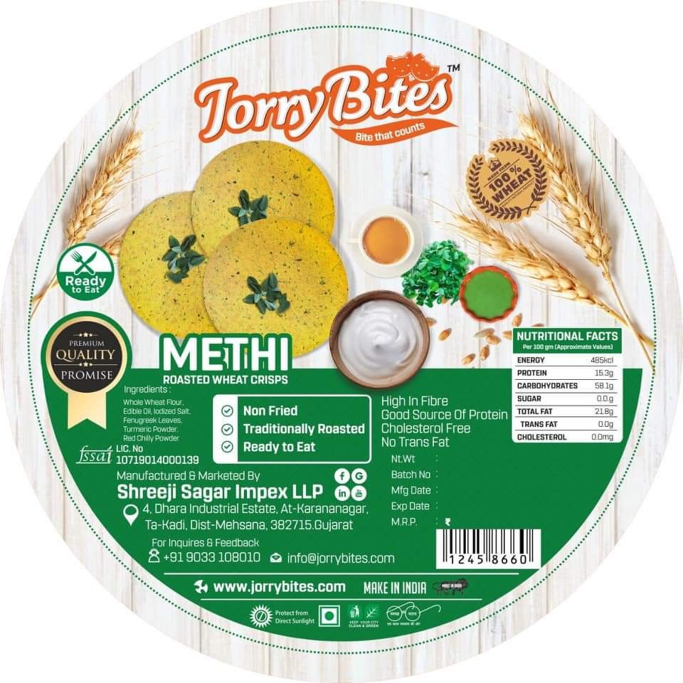 Gujarat Round Kothmir Marcha Khakhra, Packaging Type: Vacuum Pack