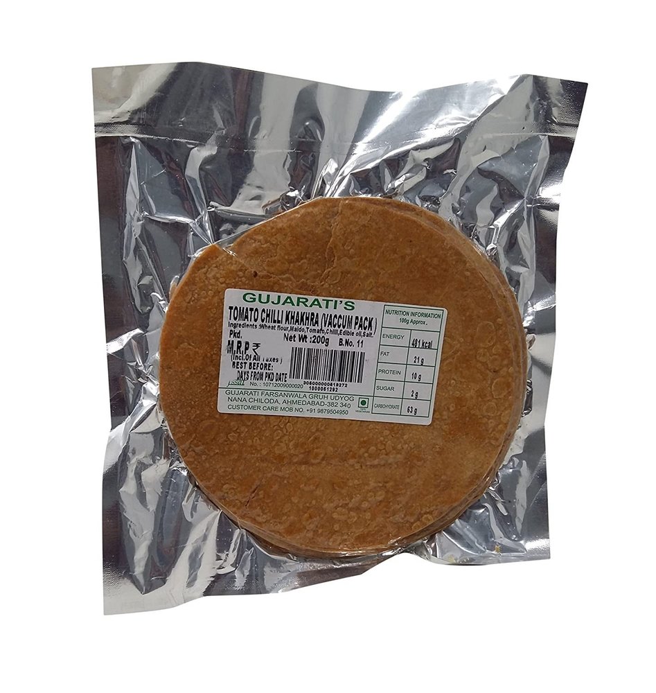 PINU-G Pan India Tomato Chilli Khakhra, 9 Months, Packaging Size: 200 Gm