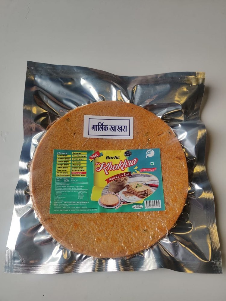 MP Round Garlic Khakhra, 6 Months From Mfg. Date, Packaging Size: 200 Gm
