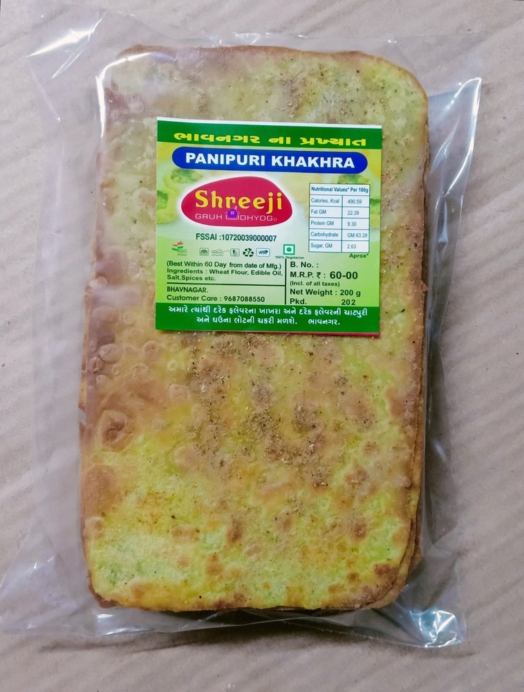 Khakhra Pan India PaniPuri khakhara, 200 Gm, Packaging Type: Packet