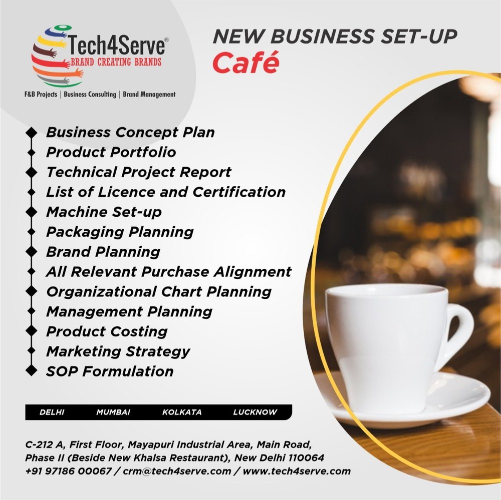 Cafe & Bakery Setup Consultants, Pan India