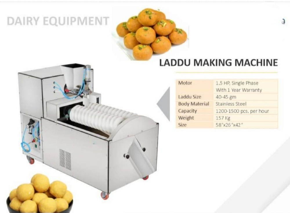 Laddu Making Machine, Capacity: 1200 To 1500 Piece Per Hour, Power: 0-25 kw