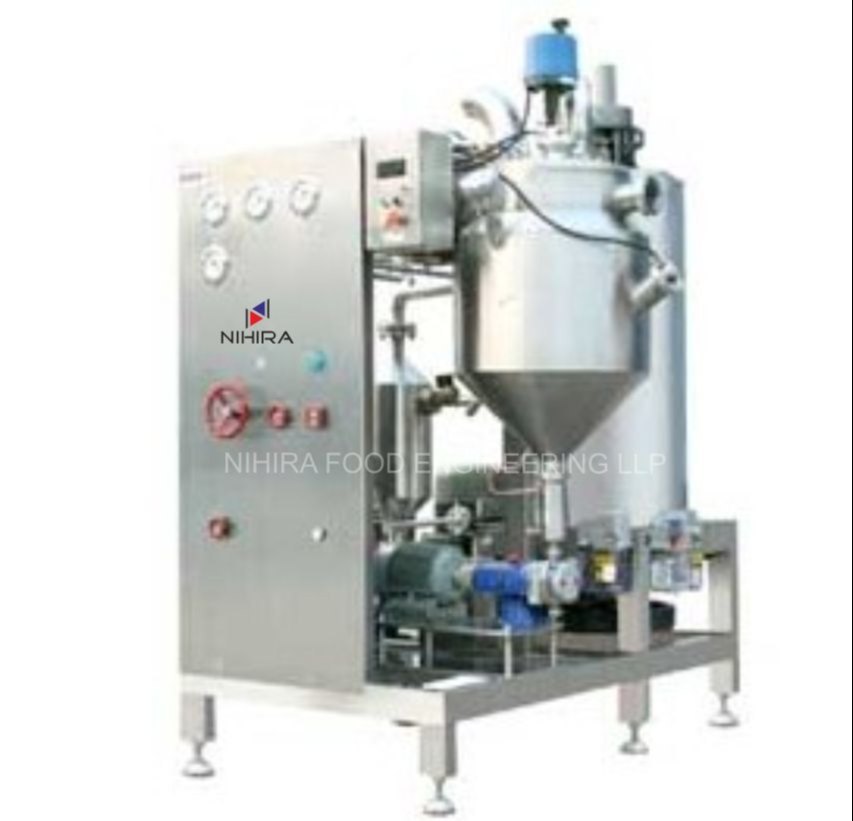 Stainless Steel Nihira Continuous Vacuum Rotor Cooker, For Hard Candy Making, Capacity: 500kg/hr, 1000kg/hr