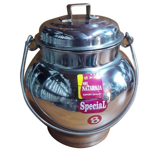 Stainless Steel Milk Container, For Home, Capacity: 8 L