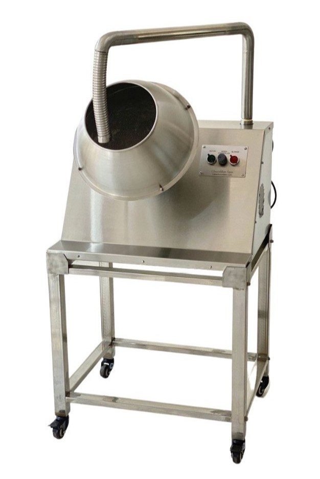 ChocoMan Spin Chocolate Panning Machine with Trolley, Capacity: 3-4 Kgs Per Batch Size