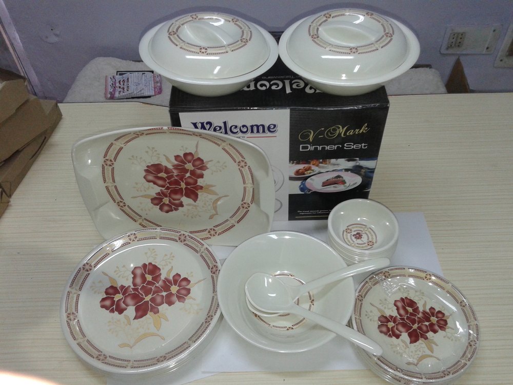White Melamine Dinner Set, For Home
