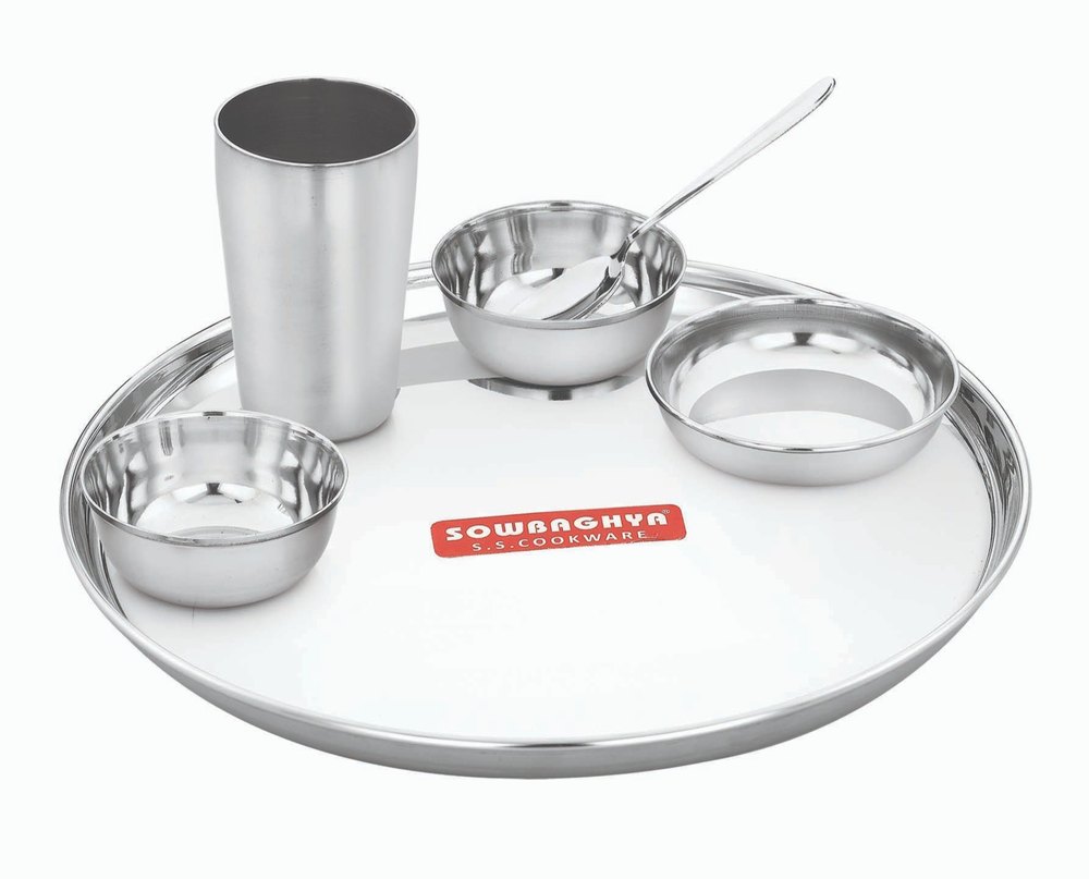 Sowbaghya Silver 6 Piece Dinner Set, For Home
