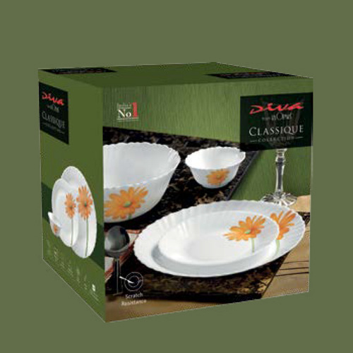 GLASSWARE MATERIAL Oplaware Dinner Set 19 Pcs LaOpala Diva, Size: 11