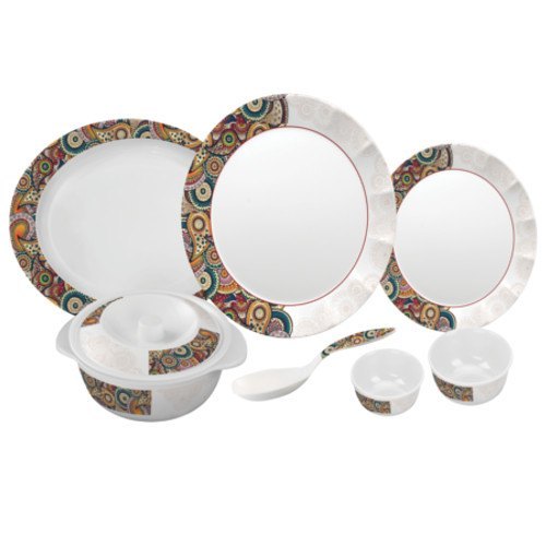 White Melamine Dinner Set, For Restaurant, Home & Hotel