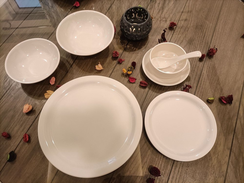 White Melamine Hotelware Crockery, For Home