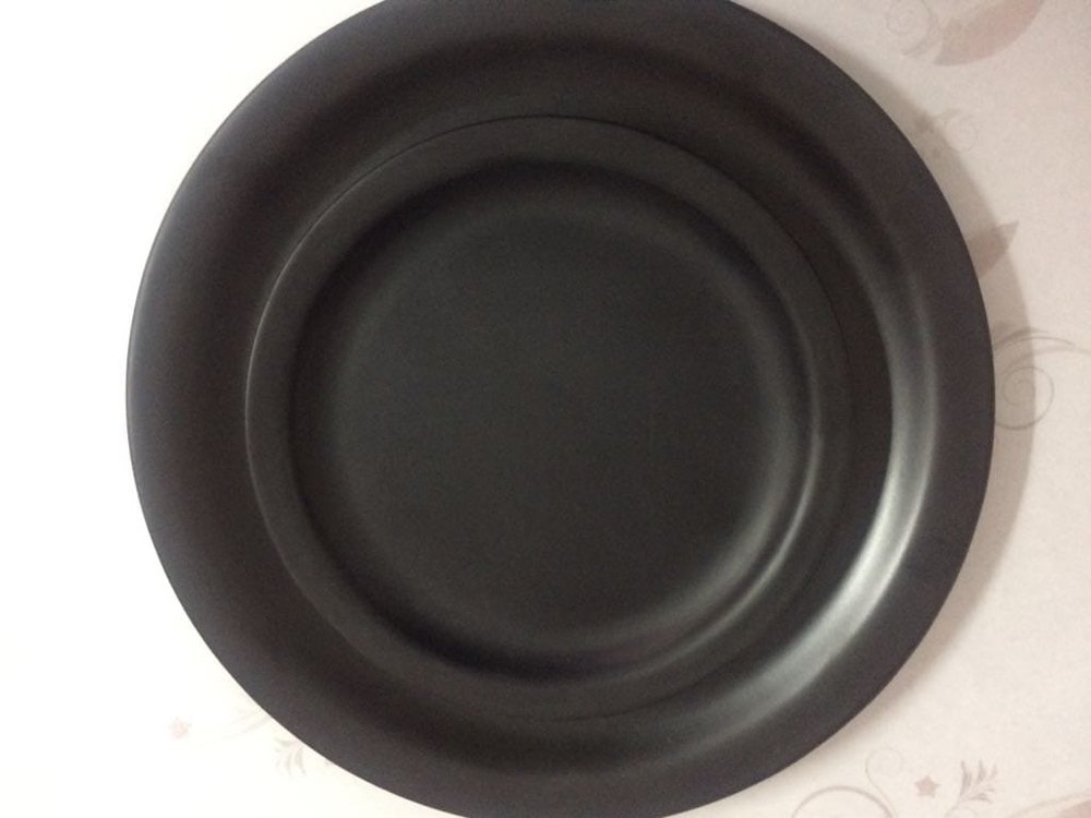 Black Melamine Hotel Crockery, Round