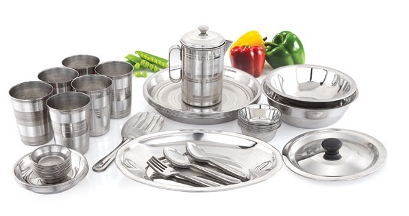 KUNAL Stainless Steel 66 Pcs Dinner Set, for Home