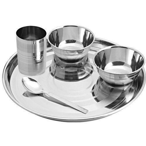 Anantha 5 Pieces Stainless Steel Dinner Set, For Hotel