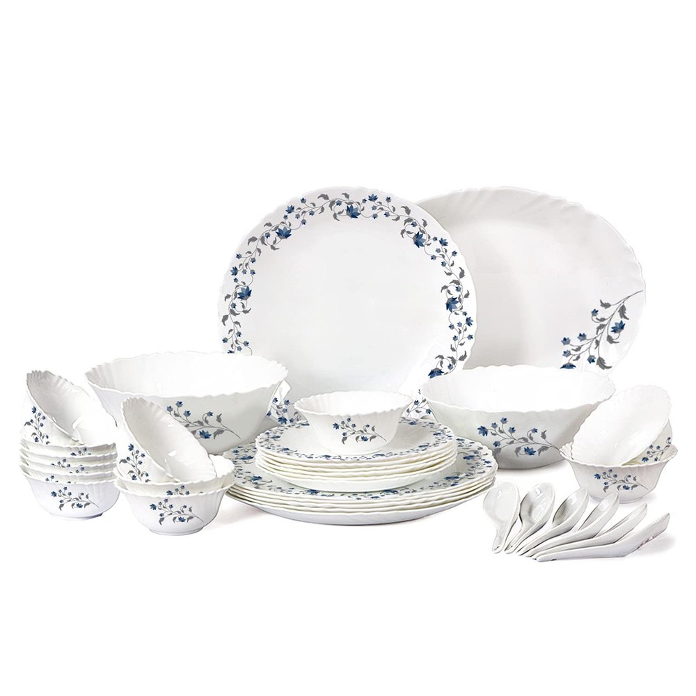 White Opal Ware Cello Dinner Set, For Kitchen