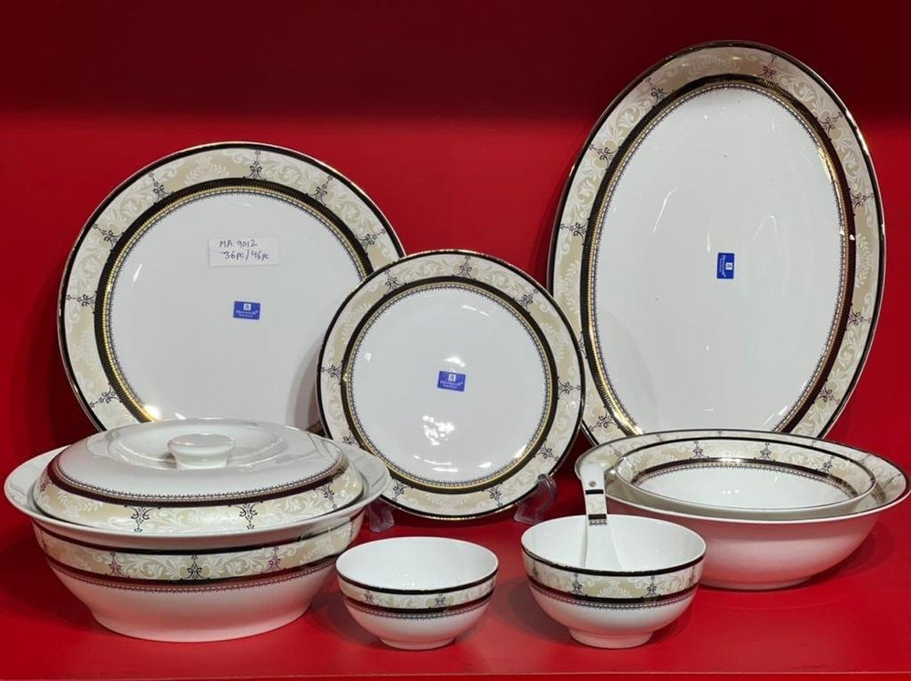 White Bone China Crockery, For Home