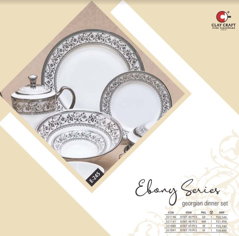 Clay Craft Bone China Dinner Set, For Home, 76 Piece