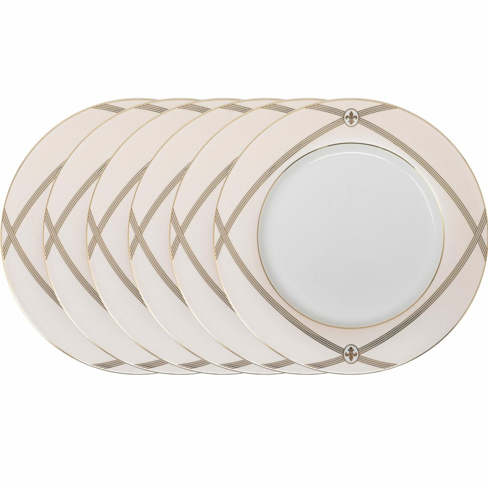 Printed Bergner Magnifique 6 Pieces Plate Set, For Home, Hotel