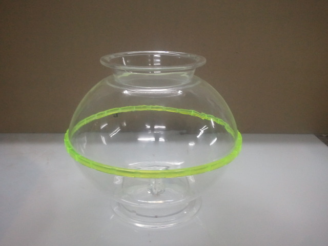 Clear Acrylic Transparent Matka, Size: 12 Inch Dia