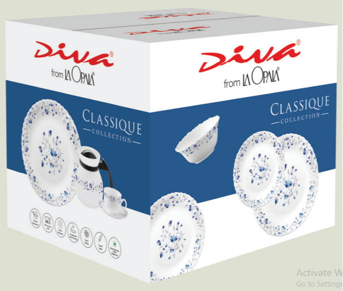 Glass Dinner Set For Home, 65 Pcs