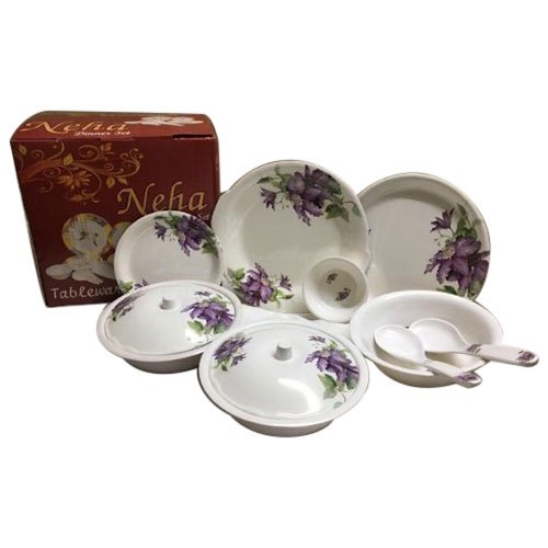Neha Melamine Dinnerware Set, Microwave Safe: Yes