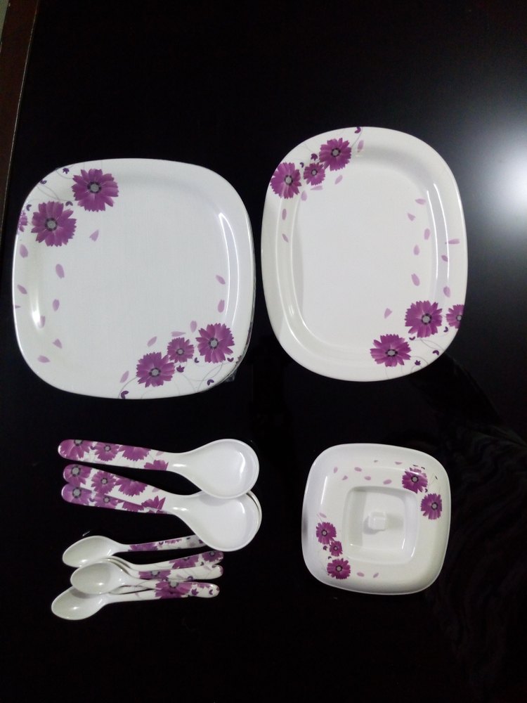 White Crockery Dinner Set, Size: 11 Inches