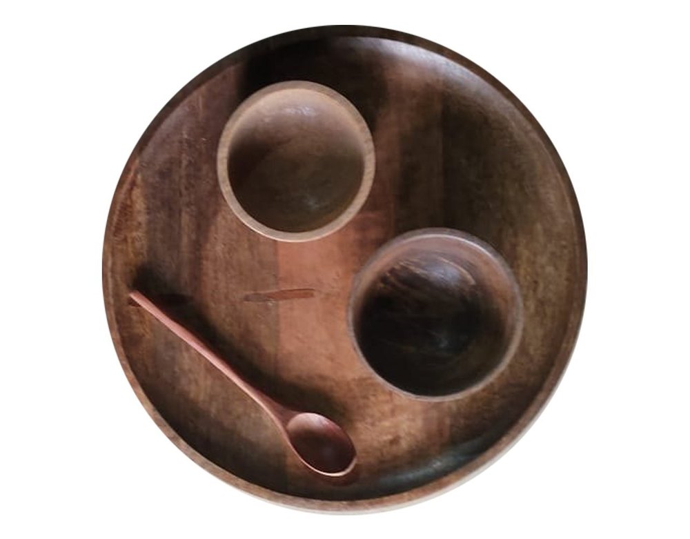 Brown Wooden Dinner Set, For Home, 4