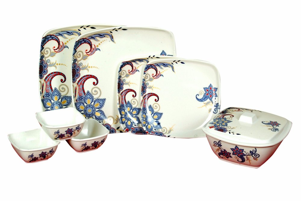 White (Base) Square Dinner Set